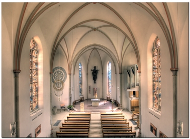 Innenansicht der Kirche St. Marien in Schönebeck